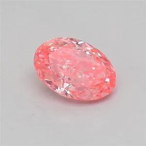 0.32ct OVAL Fancy Vivid Pink VS1 Coloured Lab diamond
