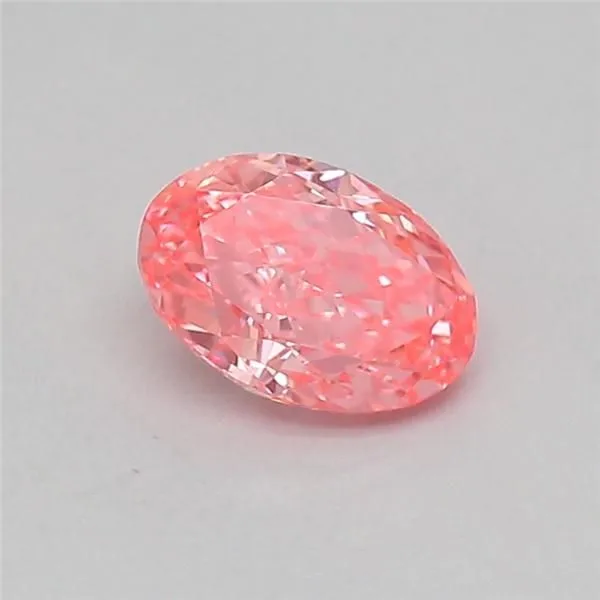 0.32ct OVAL Fancy Vivid Pink VS1 Coloured Lab diamond