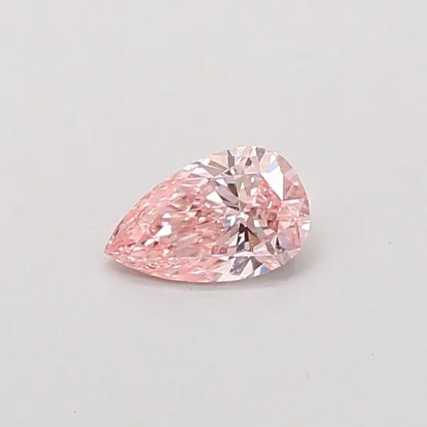 0.3ct PEAR Fancy Intense Pink VS1 Coloured Lab diamond