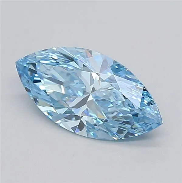 2ct MARQUISE Fancy Vivid Blue VVS2 Coloured Lab diamond