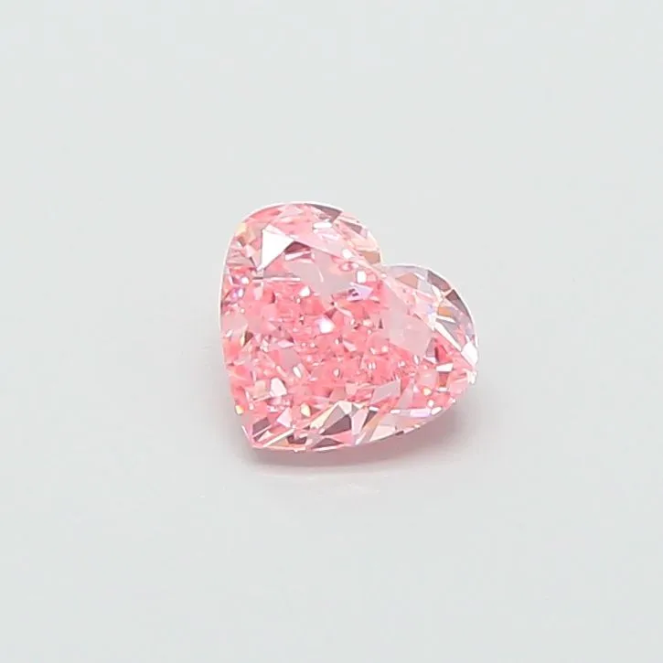1.00ct HEART Fancy Vivid Pink VS1 Coloured Lab diamond