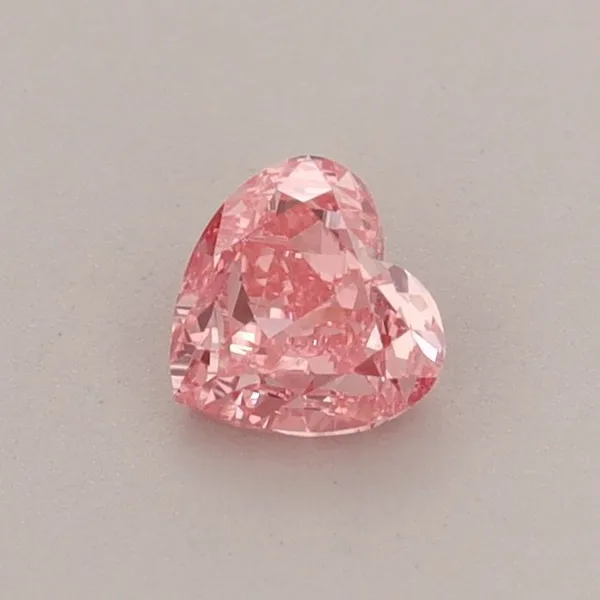 0.39ct HEART Fancy Vivid Pink VVS2 Coloured Lab diamond