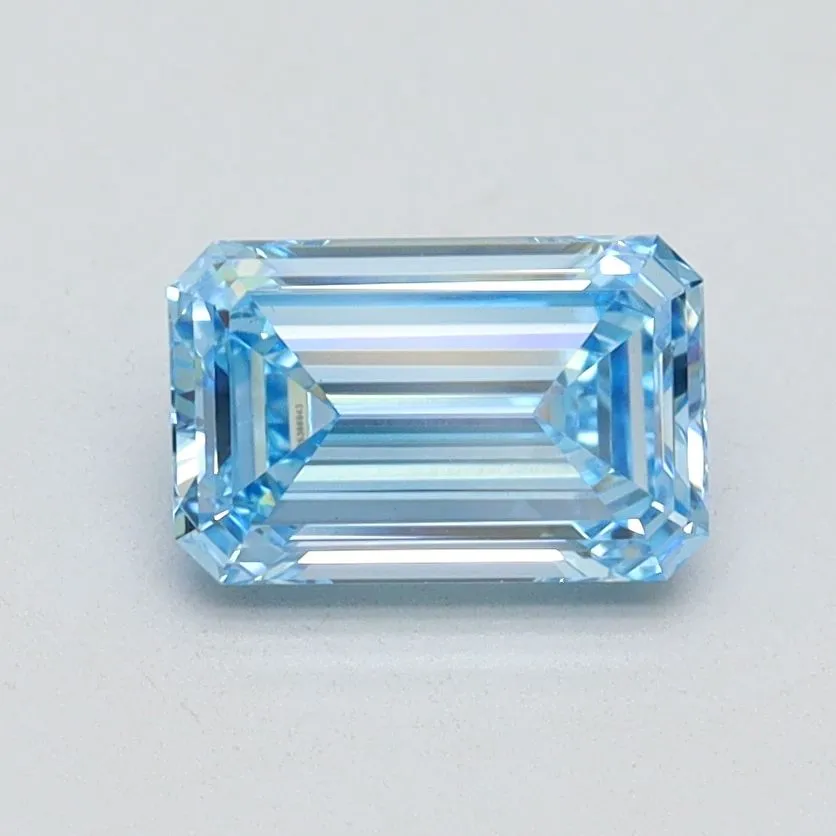 1.02ct EMERALD Fancy Intense Blue VS1 Coloured Lab diamond