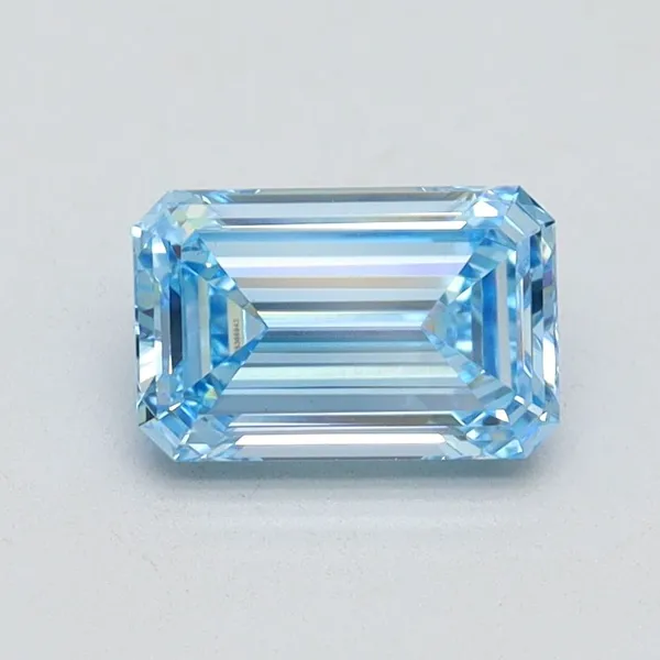 1.02ct EMERALD Fancy Intense Blue VS1 Coloured Lab diamond