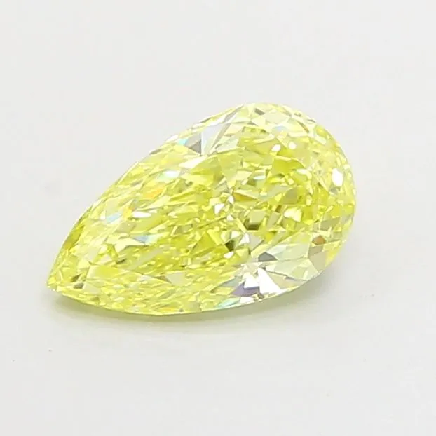 0.91ct PEAR Fancy Intense Yellow VS1 Coloured Lab diamond