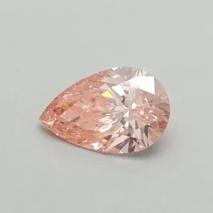 0.3ct PEAR Fancy Vivid Pink VS2 Coloured Lab diamond