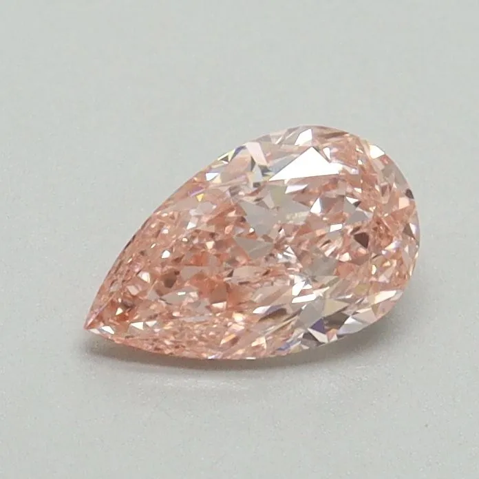 0.51ct PEAR Fancy Vivid Pink VVS2 Coloured Lab diamond