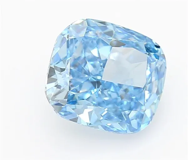 1.05ct CUSHION Fancy Vivid Blue VVS1 Coloured Lab diamond