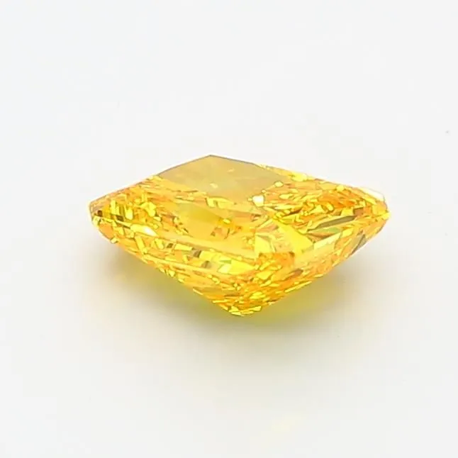 0.83ct RADIANT Fancy Vivid Yellow VVS2 Coloured Lab diamond