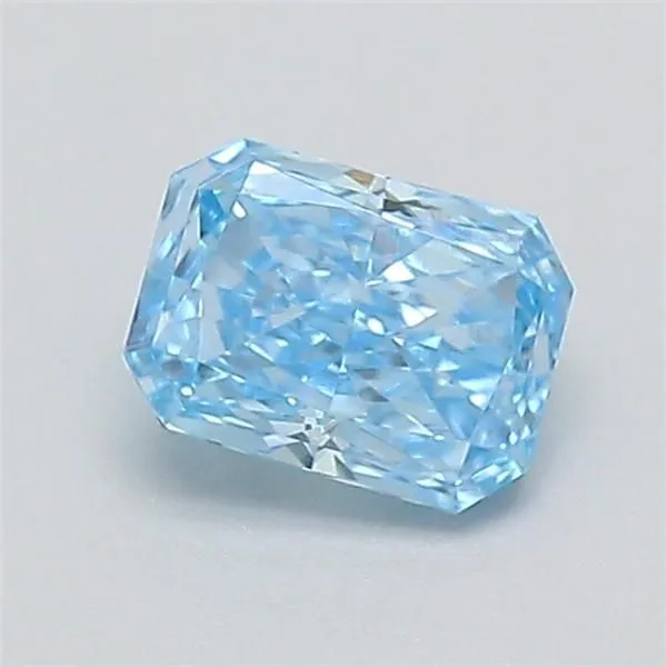 0.3ct RADIANT Fancy Vivid Blue VVS2 Coloured Lab diamond