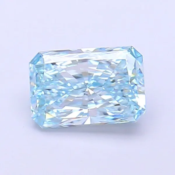 1.06ct RADIANT Fancy Vivid Greenish Blue VVS2 Coloured Lab diamond