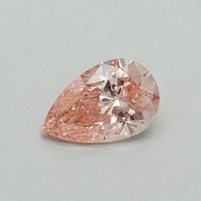 0.30ct PEAR Fancy Vivid Pink SI1 Coloured Lab diamond