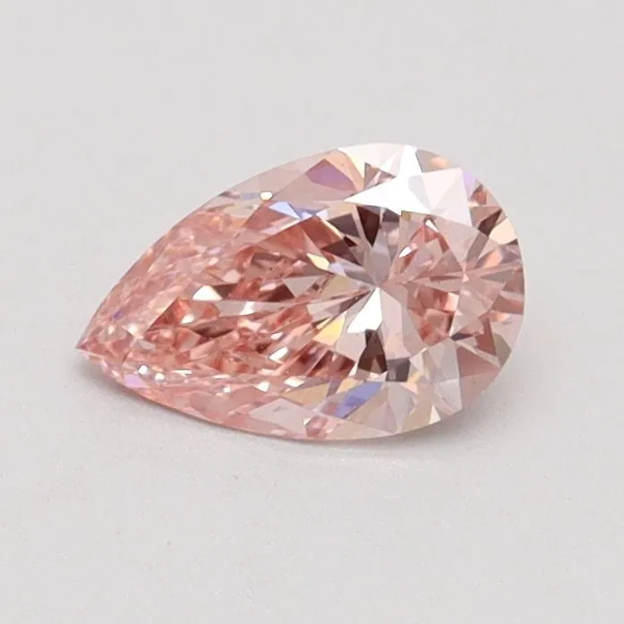 0.51ct PEAR Fancy Intense Pink VS2 Coloured Lab diamond