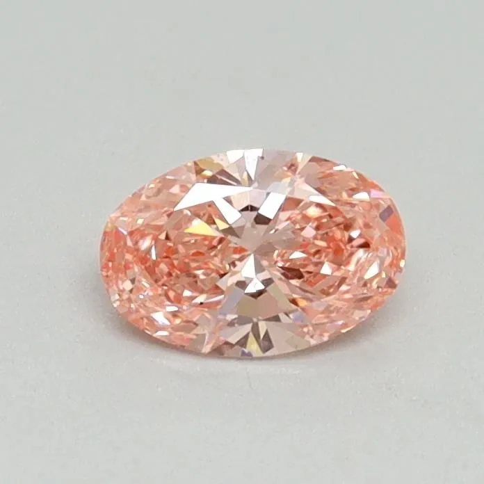0.36ct OVAL Fancy Vivid Pink VS2 Coloured Lab diamond