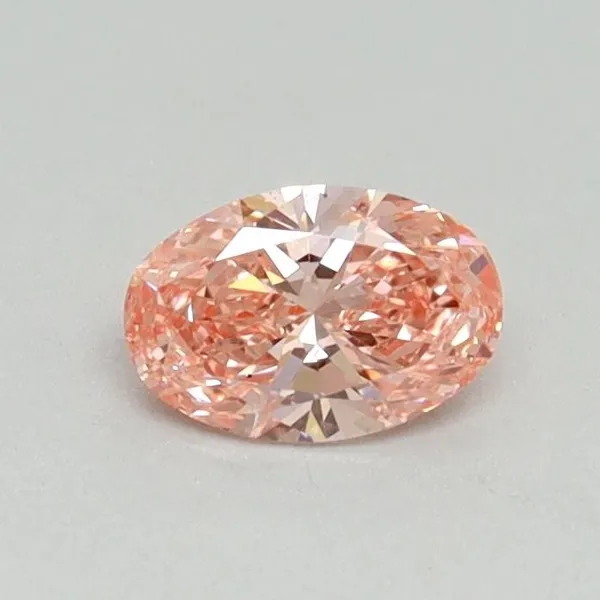 0.36ct OVAL Fancy Vivid Pink VS2 Coloured Lab diamond