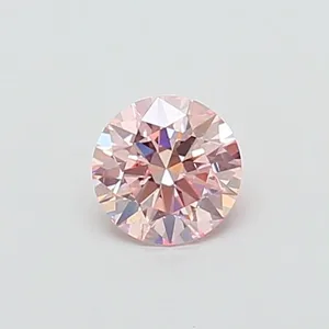 0.59ct ROUND Fancy Intense Pink SI2 Coloured Lab diamond