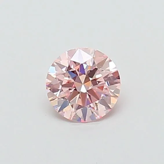 0.59ct ROUND Fancy Intense Pink SI2 Coloured Lab diamond