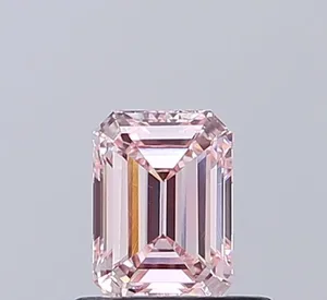 0.65ct EMERALD Fancy Intense Pink VVS2 Coloured Lab diamond