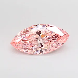 2ct MARQUISE Fancy Vivid Pink VS2 Coloured Lab diamond