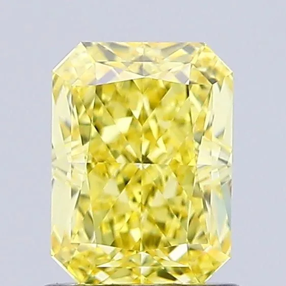 1.07ct RADIANT Fancy Intense Yellow VVS2 Coloured Lab diamond