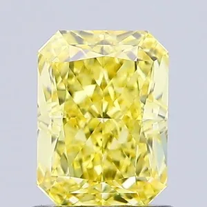 1.07ct RADIANT Fancy Intense Yellow VVS2 Coloured Lab diamond