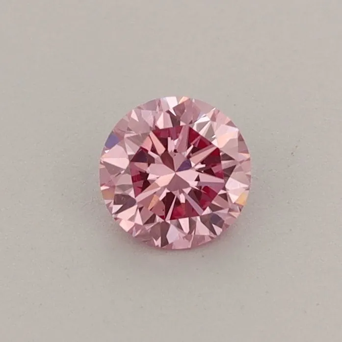 0.31ct ROUND Fancy Vivid Pink VS1 Coloured Lab diamond