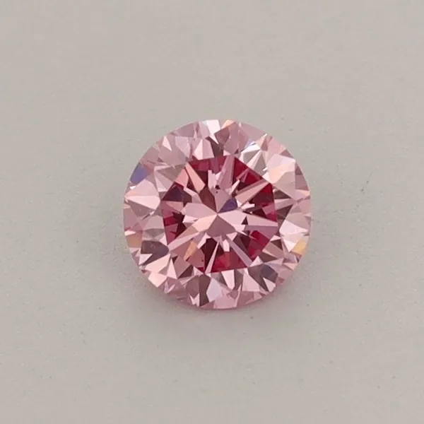 0.31ct ROUND Fancy Vivid Pink VS1 Coloured Lab diamond