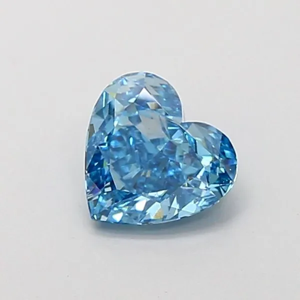 1.06ct HEART Fancy Vivid Blue VS1 Coloured Lab diamond