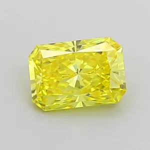 1.03ct RADIANT Fancy Vivid Yellow VVS2 Coloured Lab diamond