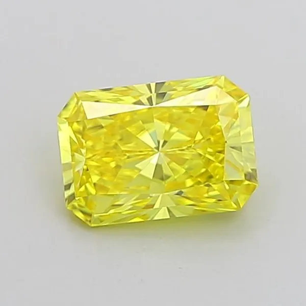 1.03ct RADIANT Fancy Vivid Yellow VVS2 Coloured Lab diamond