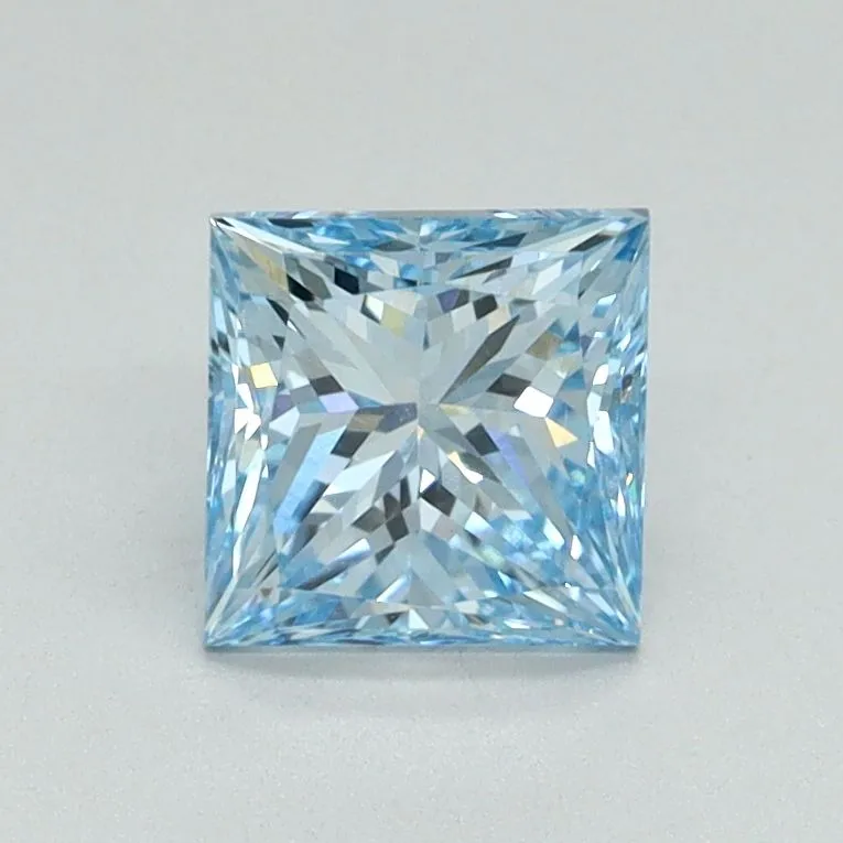 1.01ct PRINCESS Fancy Intense Blue VS1 Coloured Lab diamond