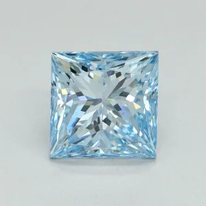 1.01ct PRINCESS Fancy Intense Blue VS1 Coloured Lab diamond