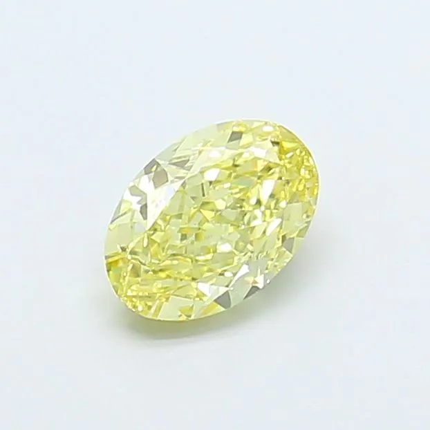 1.07ct OVAL Fancy Intense Yellow VS1 Coloured Lab diamond