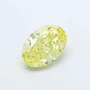 1.07ct OVAL Fancy Intense Yellow VS1 Coloured Lab diamond