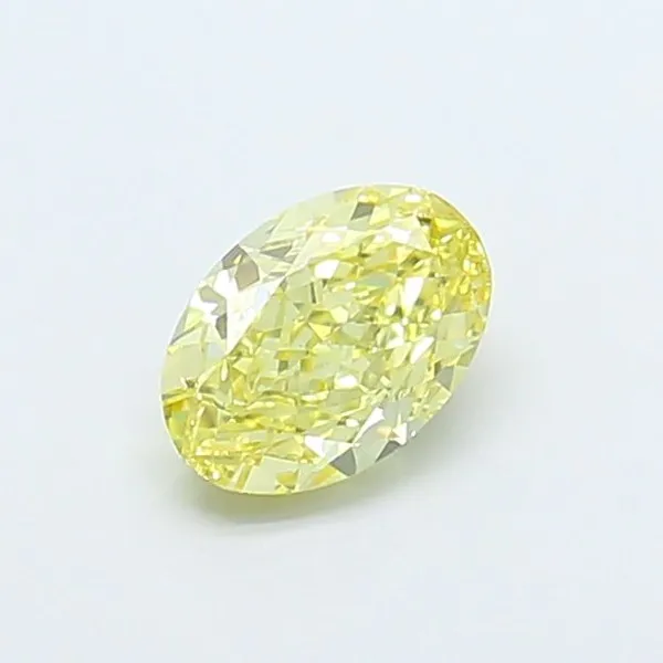 1.07ct OVAL Fancy Intense Yellow VS1 Coloured Lab diamond