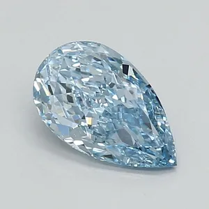 0.82ct PEAR Fancy Vivid Blue VS1 Coloured Lab diamond