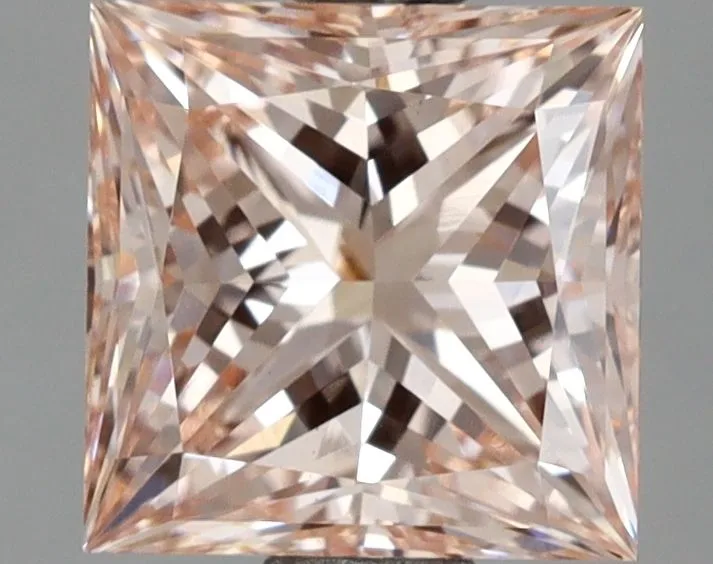 2.00ct PRINCESS Fancy Intense Pink VS1 Coloured Lab diamond