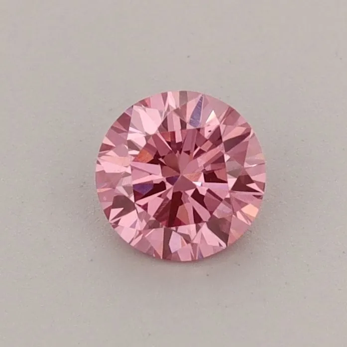 0.40ct ROUND Fancy Vivid Pink VS1 Coloured Lab diamond