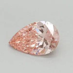 0.44ct PEAR Fancy Vivid Pink VVS2 Coloured Lab diamond