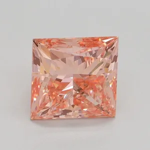 1.73ct PRINCESS Fancy Vivid Pink VS2 Coloured Lab diamond