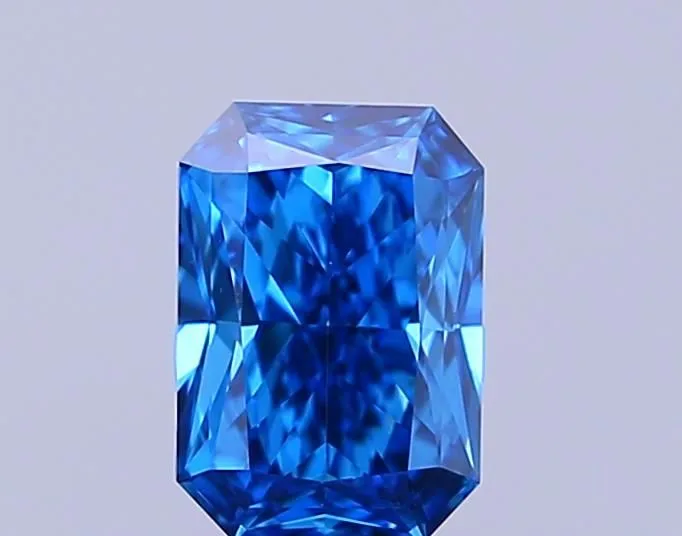 0.51ct RADIANT Fancy Vivid Blue VVS2 Coloured Lab diamond