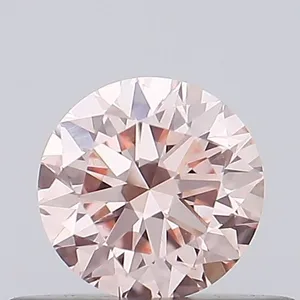 0.39ct ROUND Fancy Intense Pink VVS2 Coloured Lab diamond