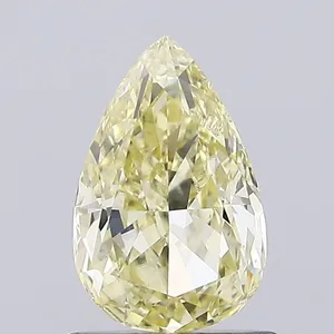 0.87ct PEAR Fancy Light Yellow VVS2 Coloured Lab diamond