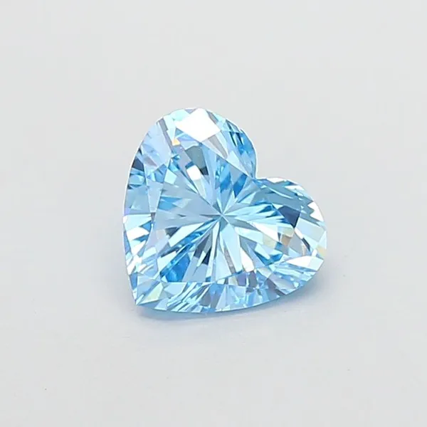 1.06ct HEART Fancy Vivid Blue VVS2 Coloured Lab diamond