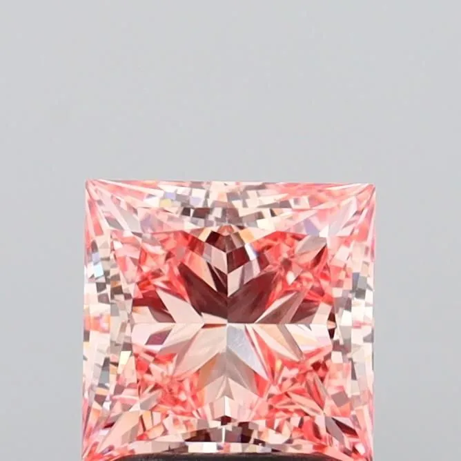 1.92ct PRINCESS Fancy Intense Pink VS1 Coloured Lab diamond
