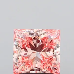 1.92ct PRINCESS Fancy Intense Pink VS1 Coloured Lab diamond