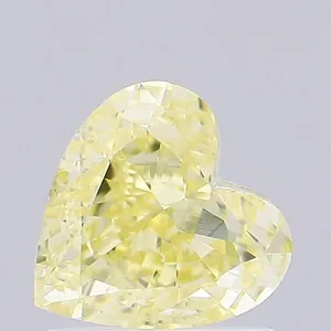 1.02ct HEART Fancy Yellow VS1 Coloured Lab diamond