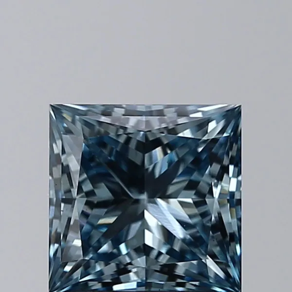 1.72ct PRINCESS Fancy Intense Blue VS1 Coloured Lab diamond