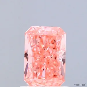 1.08ct RADIANT Fancy Vivid Pink VS1 Coloured Lab diamond
