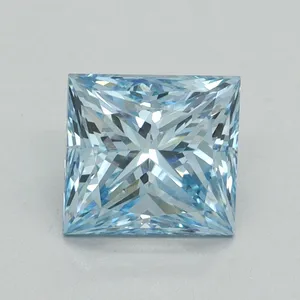 2.01ct PRINCESS Fancy Vivid Blue VS1 Coloured Lab diamond
